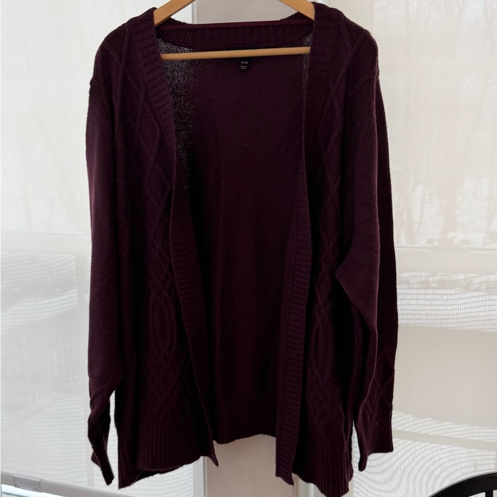 Lane Bryant 26/28 Deep Purple Cardigan